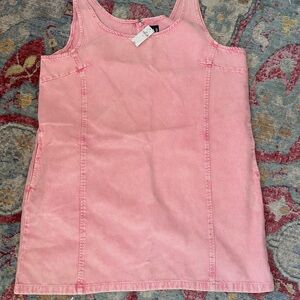 GAP Pink Sleeveless Denim Shift Dress